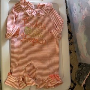 Thankful Little Pumpkin Bell Bottom Romper